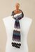 Alpaca blend scarf, 'Bold Zigzags' - Zigzag Pattern Alpaca Blend Wrap Scarf from Peru (image 2d) thumbail