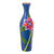Ceramic decorative vase, 'Floral Paradise' - Hand-Painted Floral Ceramic Decorative Vase from Peru (image 2a) thumbail