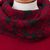 Alpaca blend poncho, 'Sublime Surround' - Crimson Red and Black Alpaca Blend Knit Cowl Neck Poncho (image 2d) thumbail