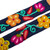 Leather accented wool and cotton belt, 'Flowery Denim' - Leather Accented Wool and Cotton Belt from Peru (image 2b) thumbail