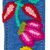 Leather accented wool and cotton belt, 'Flowery Denim' - Leather Accented Wool and Cotton Belt from Peru (image 2e) thumbail