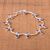 Sodalite link bracelet, 'Blue Branches' - Blue Sodalite Curved Link Bracelet from Peru (image 2b) thumbail