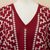 Reversible alpaca blend poncho, 'Lovely Composition in Crimson' - Reversible Geometric Alpaca Blend Poncho in Crimson (image 2e) thumbail