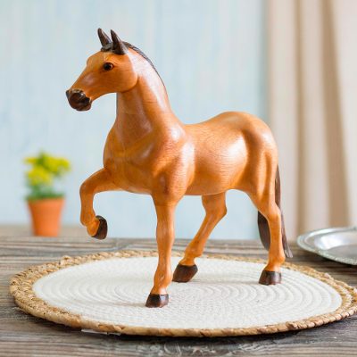 Wood sculpture, Elegant Horse