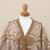 Reversible alpaca blend ruana, 'Elegant Royalty in Ginger' - Reversible Ginger and Pale Grey Alpaca Blend Knit Ruana (image 2e) thumbail