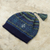 100% alpaca knit hat, 'Blue Turquoise' - Blue and Green Knit 100% Alpaca Hat from Peru (image 2b) thumbail