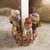Ceramic candleholder, 'Music of the Andes' - Handmade Ceramic Candleholder with Music Theme (image 2b) thumbail