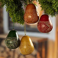 Featured review for Dried mate gourd ornaments, Crown of the Andes (set of 4)