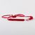 Sterling silver macrame unity bracelet, 'Red in Unity' - Aurora Red Macrame Unity Bracelet with Sterling Silver (image 2b) thumbail