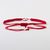 Sterling silver macrame unity bracelet, 'Red in Unity' - Aurora Red Macrame Unity Bracelet with Sterling Silver (image 2c) thumbail