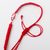 Sterling silver macrame unity bracelet, 'Red in Unity' - Aurora Red Macrame Unity Bracelet with Sterling Silver (image 2d) thumbail