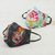 Cotton blend nose clip face masks, 'Leopard and Lotus' (pair) - 2 3-Layer Cotton Blend Nose Clip Leopard & Lotus Face Masks (image 2b) thumbail