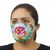 Cotton blend nose clip face masks, 'Leopard and Lotus' (pair) - 2 3-Layer Cotton Blend Nose Clip Leopard & Lotus Face Masks (image 2c) thumbail