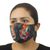 Cotton blend nose clip face masks, 'Leopard and Lotus' (pair) - 2 3-Layer Cotton Blend Nose Clip Leopard & Lotus Face Masks (image 2d) thumbail