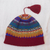 100% alpaca knit hat, 'Sierra Rainbow' - Colorful Patterned Alpaca Knit Hat (image 2) thumbail