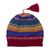 100% alpaca knit hat, 'Sierra Rainbow' - Colorful Patterned Alpaca Knit Hat thumbail
