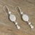Onyx dangle earrings, 'Impulse' - White Onyx Dangle Earrings from Peru (image 2b) thumbail