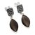 Obsidian dangle earrings, 'Amazing' - Transparent Obsidian Dangle Earrings (image 2c) thumbail
