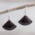 Mahogany obsidian dangle earrings, 'Expression' - Unique Mahogany Obsidian Dangle Earrings thumbail