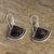 Mahogany obsidian dangle earrings, 'Expression' - Unique Mahogany Obsidian Dangle Earrings (image 2b) thumbail