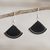 Obsidian dangle earrings, 'Expression' - Artisan Made Obsidian Earrings from Peru thumbail