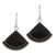 Obsidian dangle earrings, 'Expression' - Artisan Made Obsidian Earrings from Peru (image 2a) thumbail