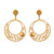 Gold-plated filigree dangle earrings, 'Dreamy Circles' - Peruvian Gold Plated Sterling Silver Dangle Earrings thumbail