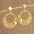 Gold-plated filigree dangle earrings, 'Dreamy Circles' - Peruvian Gold Plated Sterling Silver Dangle Earrings (image 2a) thumbail