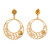 Gold-plated filigree dangle earrings, 'Dreamy Circles' - Peruvian Gold Plated Sterling Silver Dangle Earrings (image 2d) thumbail