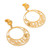 Gold-plated filigree dangle earrings, 'Dreamy Circles' - Peruvian Gold Plated Sterling Silver Dangle Earrings (image 2e) thumbail