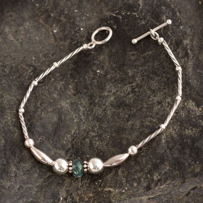 Tourmaline pendant bracelet, Sweet Seafoam