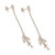 Sterling silver dangle earrings, 'White Cypress' - Sterling Silver Handmade Modern Long Earrings from Peru (image 2d) thumbail