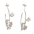Sterling silver half-hoop earrings, 'Quinoa Garland' - Quinoa Motif Sterling Silver Half-Hoop Earrings (image 2a) thumbail