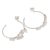Sterling silver half-hoop earrings, 'Quinoa Garland' - Quinoa Motif Sterling Silver Half-Hoop Earrings (image 2b) thumbail