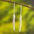 Sterling silver dangle earrings, 'Plantago' - Nature Inspired Sterling SIlver Dangle Earrings thumbail