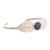 Sodalite cuff bracelet, 'Elm Leaf Embrace' - Handcrafted Silver & Sodalite Bracelet with Filigree Accents (image 2a) thumbail