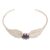 Sodalite cuff bracelet, 'Elm Leaf Embrace' - Handcrafted Silver & Sodalite Bracelet with Filigree Accents (image 2b) thumbail