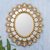 Wood and glass wall mirror, 'Cusco Bouquet' - Gold Toned Floral Wall Mirror thumbail