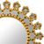 Wood and glass wall mirror, 'Golden Garland' - Floral Motif Wood Wall Mirror (image 2b) thumbail