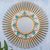 Wood and glass wall mirror, 'Flower of the Sun' - Hand Painted Wood Sun Wall Mirror thumbail