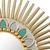 Wood and glass wall mirror, 'Flower of the Sun' - Hand Painted Wood Sun Wall Mirror (image 2b) thumbail