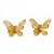 Gold-plated filigree button earrings, 'Magnificent Butterfly' - 18k Gold Plated Butterfly Button Earrings (image 2a) thumbail