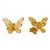 Gold-plated filigree button earrings, 'Magnificent Butterfly' - 18k Gold Plated Butterfly Button Earrings (image 2b) thumbail