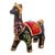 Ceramic figurine, 'Chullo Llama in Black' - Hand Painted Ceramic Llama (image 2a) thumbail