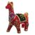 Ceramic figurine, 'Chullo Llama in Red' - Artisan Crafted Ceramic Llama Sculpture (image 2a) thumbail