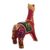 Ceramic figurine, 'Chullo Llama in Red' - Artisan Crafted Ceramic Llama Sculpture (image 2d) thumbail