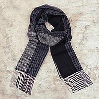 Featured review for 100% alpaca scarf, Night Wolf