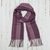 Baby alpaca blend scarf, 'Sunset Mauve' - Purple Shades Handwoven Baby Alpaca Blend Scarf from Peru thumbail
