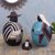 Chulucanas ceramic nativity scene, 'Christmas in the North' (3 pieces) - Artisan Crafted 3 Piece Chulucanas Ceramic Nativity Scene (image 2) thumbail