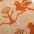 Wool area rug, 'Sunset Song' (2x3.5) - Geometric Red-Orange Bird Wool Area Rug from Peru (2x3.5) (image 2f) thumbail